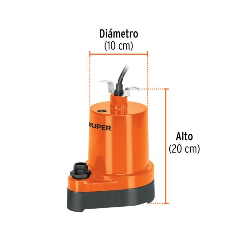104199 - Bomba sumergible para fuente, 1/6 HP, TRUPER