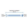 43732 - Manguera para boiler, acero inox. 1/2'H x 3/4'M, 60 cm