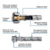 43728 - Manguera para boiler, acero inox. 1/2'H x 1/2'M, 60 cm