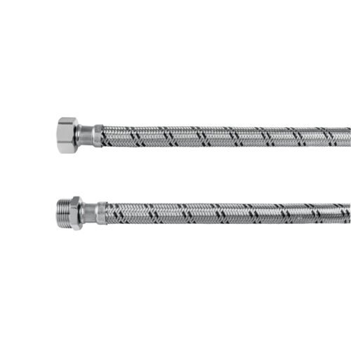 43728 - Manguera para boiler, acero inox. 1/2'H x 1/2'M, 60 cm