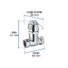 43854 - Llave con resorte para mingitorio, FOSET