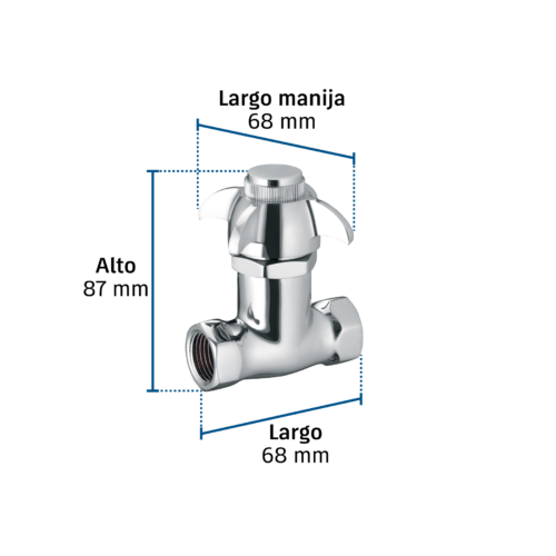 43854 - Llave con resorte para mingitorio, FOSET