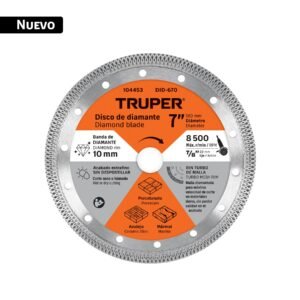 104453 - Disco de diamante 7', corte porcelanato, TRUPER