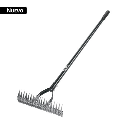 104459 - Rastrillo aireador de 19 dientes, mango 54', fibra vidrio