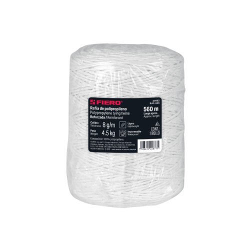 40062 - Rollo de rafia de 562 m color blanco calibre 8 g/m, FIERO
