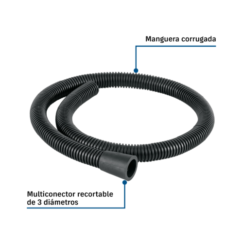40983 - Manguera de desagüe o llenado lavadora, 1 m, FOSET