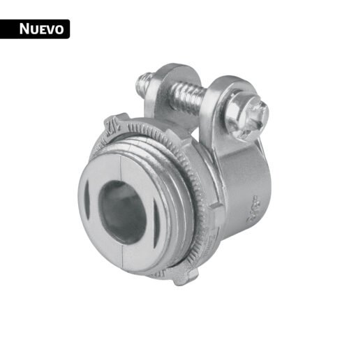 43548 43548 - Conector recto 3/8' para tubo flexible metálico, VOLTECK