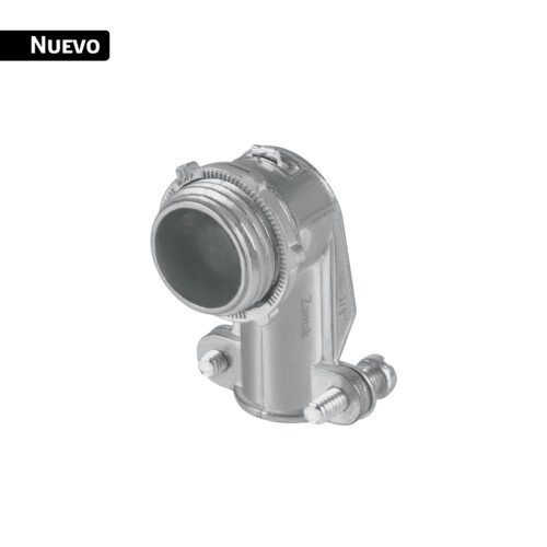 43549 - Conector curvo 3/8' para tubo flexible metálico, VOLTECK