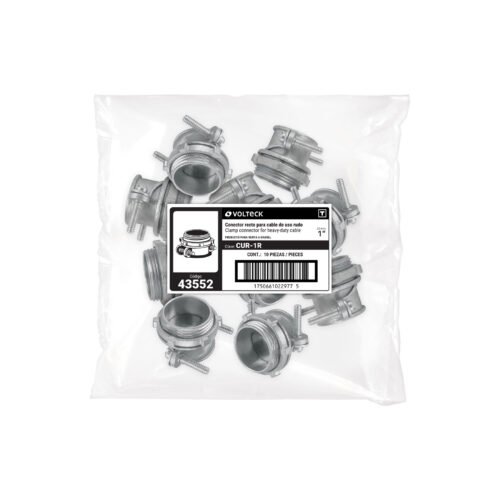 43552-3 43552 - Conector recto 1' para cable de uso rudo, VOLTECK