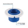 43670 - Brida con cuello flexible para WC, tubería de 4', FOSET