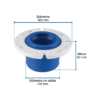 43670 - Brida con cuello flexible para WC, tubería de 4', FOSET