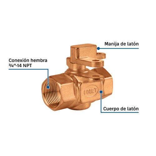 43851 - Válvula de banqueta 3/4' para candado, FOSET