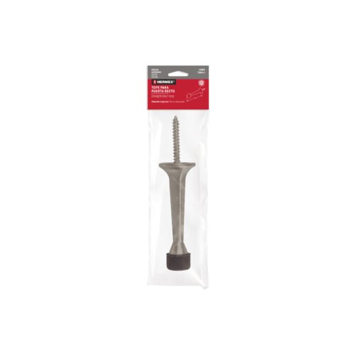 43868 - Tope recto para puerta, acabado níquel satín, HERMEX