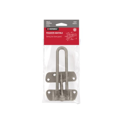 43881 - Pasador abatible para puerta, acabado níquel satín, HERMEX