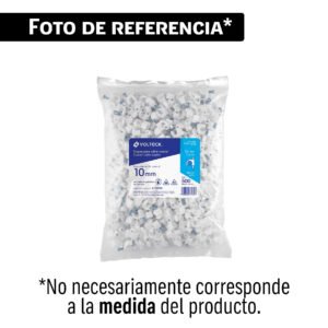 43889 43889 - Bolsa con 100 grapas blancas de 8.5 mm para cable plano