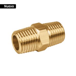 43898 43898 - Niple unión NPT de latón, 1/4' con tuerca hexagonal, FOSET