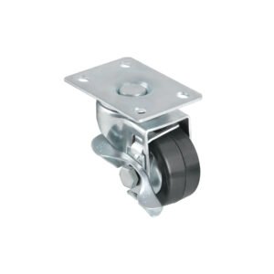 43989 43989 - Rodaja hule 2-1/2', placa giratoria con freno, balero, 50kg