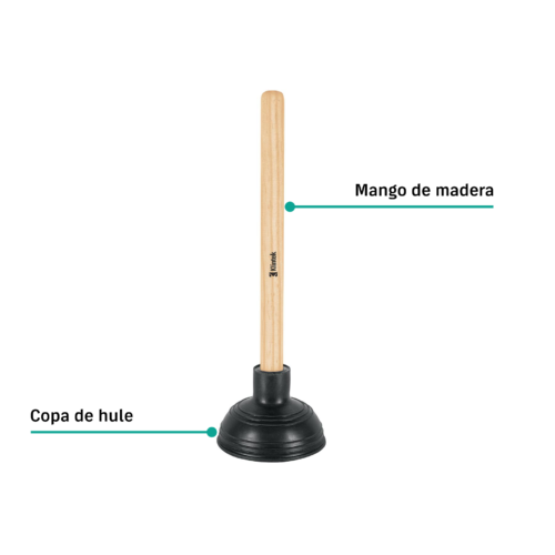 56037 - Bomba destapacaños para lavabo, 10 cm,KLINTEK