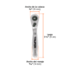 104478 - Matraca mini cuadro 1/4' para puntas y dados, TRUPER