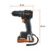 104511 - Rotomartillo/destornillador 1/2', 20V, 70Nm, 1 batería 2Ah
