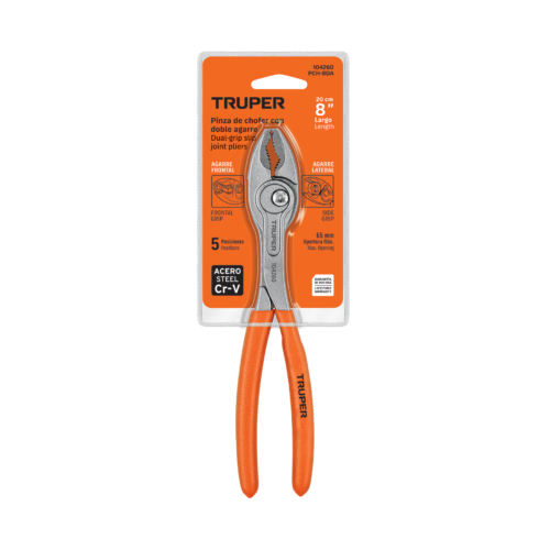 104260 - Pinza de chofer 8' doble ángulo de agarre, TRUPER