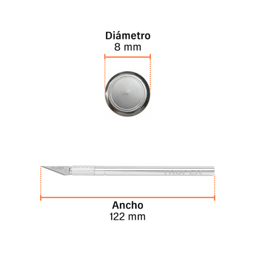 104428 - Exacto 6' ligero con 5 cuchillas de acero SK2, TRUPER