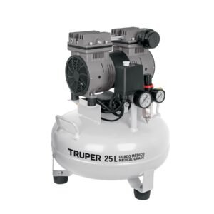 104490 - Compresor silencioso, grado médico, 25 L, 1HP, 127V, TRUPER