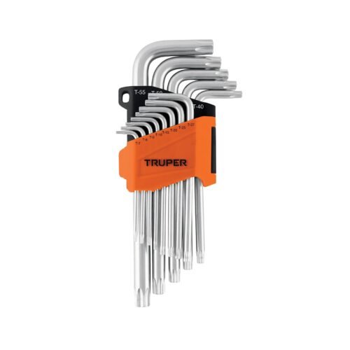 104496 - Juego de 13 llaves torx largas con organizador abatible