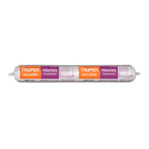 104552 104554 - Sellador de poliuretano tipo salchicha negro 600 ml, TRUPER