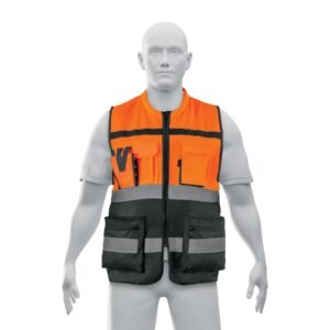 29842 - Chaleco brigadista con cintas reflejantes, naranja, PRETUL