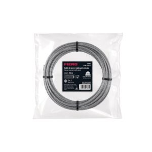 40988 - Cable rígido 1/8' x 10 m, acero galvanizado, FIERO