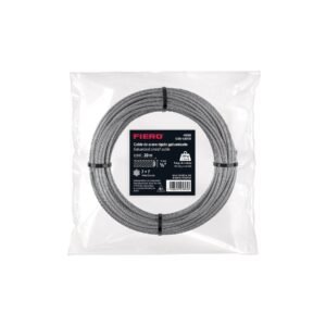 40989 - Cable rígido 1/8' x 20 m, acero galvanizado, FIERO