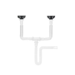 43114 - Céspol flexible doble con contracanastas de acero inoxidable