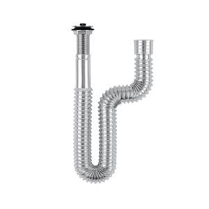 43134 - Céspol flexible de ABS con contra, cromado,para lavabo, FOSE