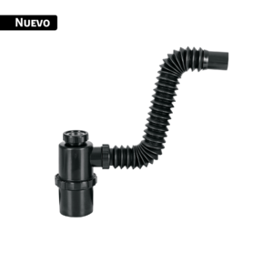 43137 - Céspol de bote de PP negro, para lavabo o fregadero, FOSET