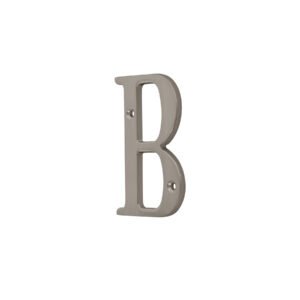 43269 43269 - Letra B de latón sólido 4', níquel satinado, HERMEX