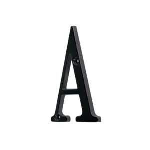 43299 43299 - Letra A de latón sólido 4', negro, HERMEX