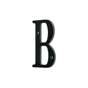 43371 43371 - Letra B de latón sólido 4', negro, HERMEX