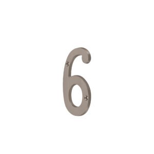 43477 43477 - Número 6 de latón sólido 4', níquel satinado, HERMEX