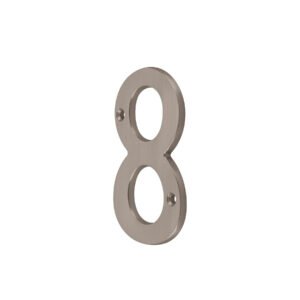 43479 43479 - Número 8 de latón sólido 4', níquel satinado, HERMEX