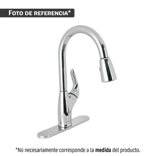 43522 - Monomando para fregadero, ABS, cuello alto, BASIC