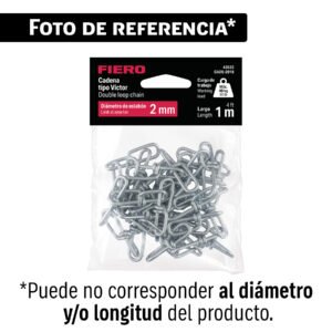 43538 - Bolsa con 3 metros de cadena tipo victor de 3 mm, FIERO