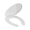 43634 - Asiento alargado ligero para WC, abierto, blanco, BASIC