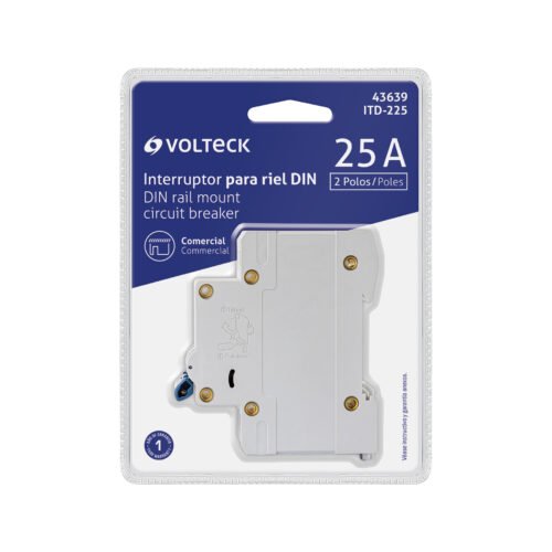 43639 - Interruptor de 2 polos 25A para riel DIN, VOLTECK