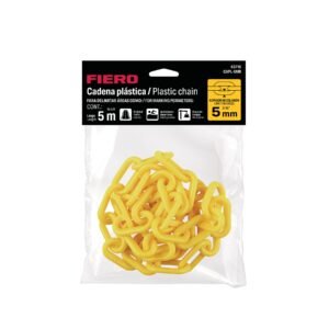 43716 43716 - Bolsa con cadena plástica amarilla 5 mm x 5 m, FIERO