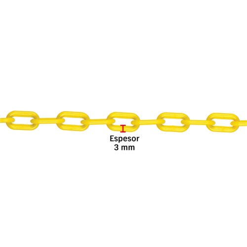 43718 - Bolsa con cadena plástica amarilla 8 mm x 5 m, FIERO