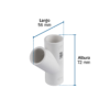 43843 - Yee sencilla de PVC 1/2', FOSET