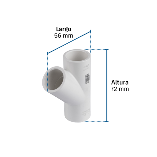 43843 - Yee sencilla de PVC 1/2', FOSET