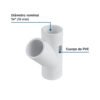 43844 - Yee sencilla de PVC 3/4', FOSET