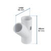 43844 - Yee sencilla de PVC 3/4', FOSET